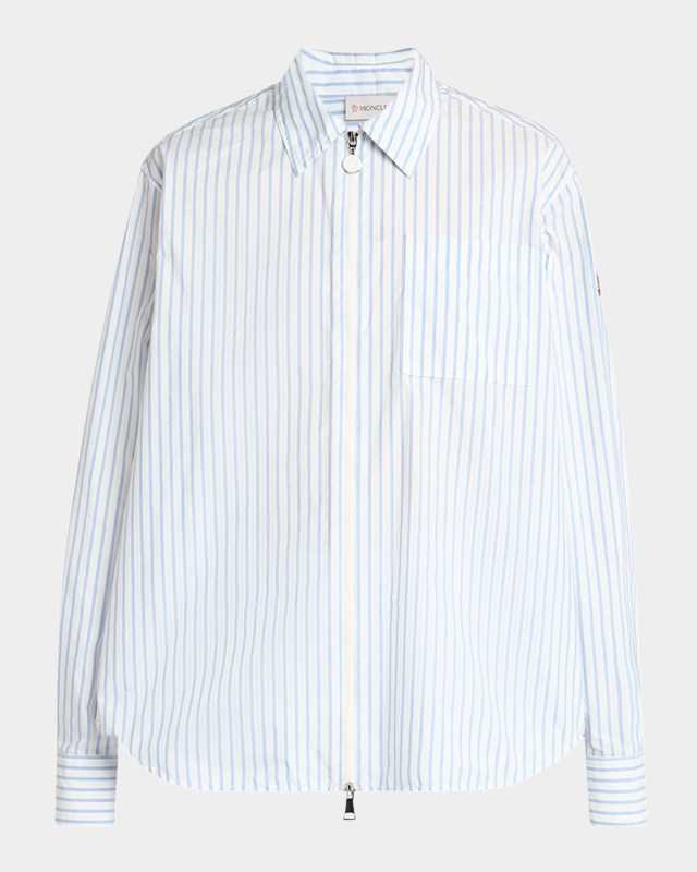 Stripe Long-Sleeve Zip Shirt